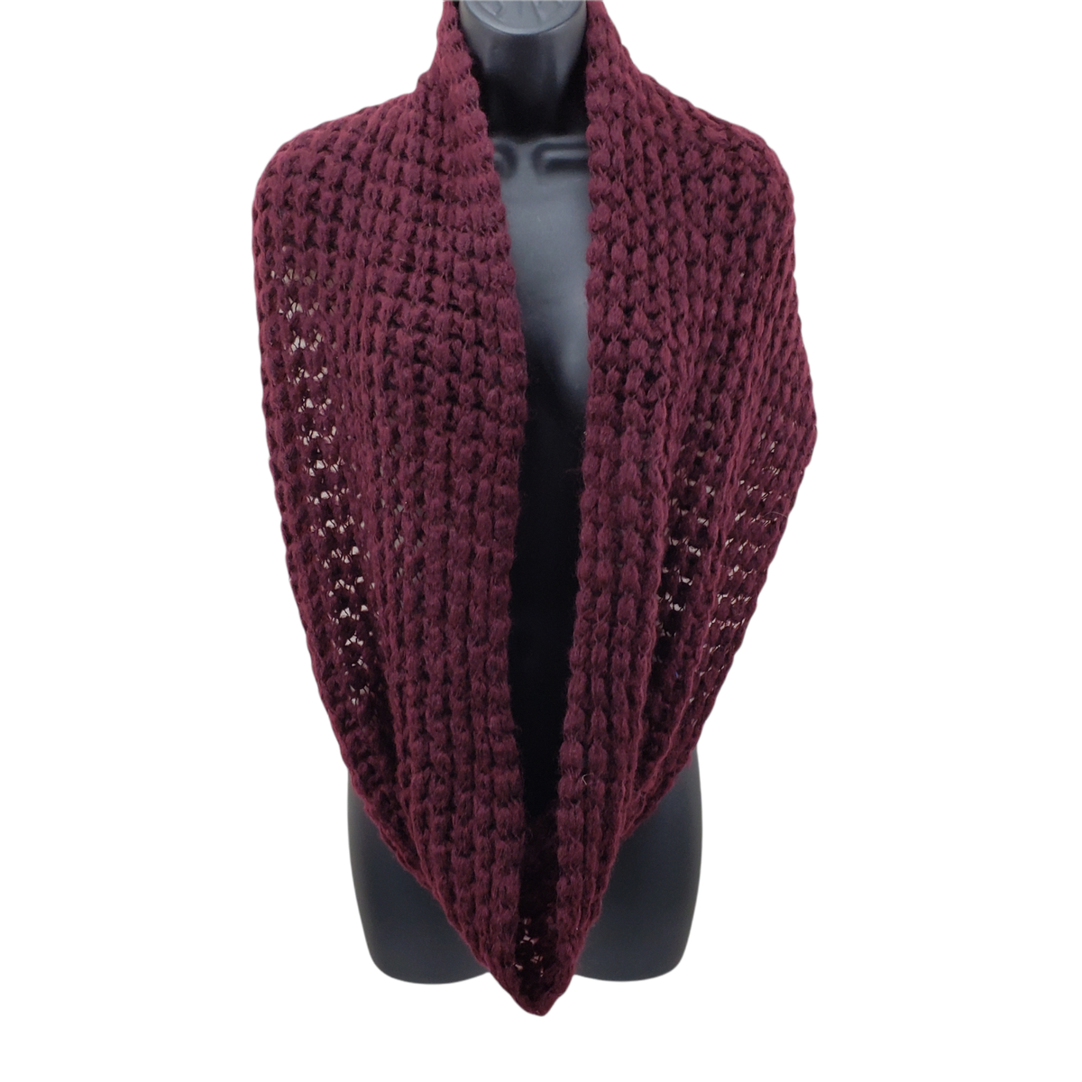Forever 21 Infinity Women's Scarf Knit Burgundy Bulky One Size