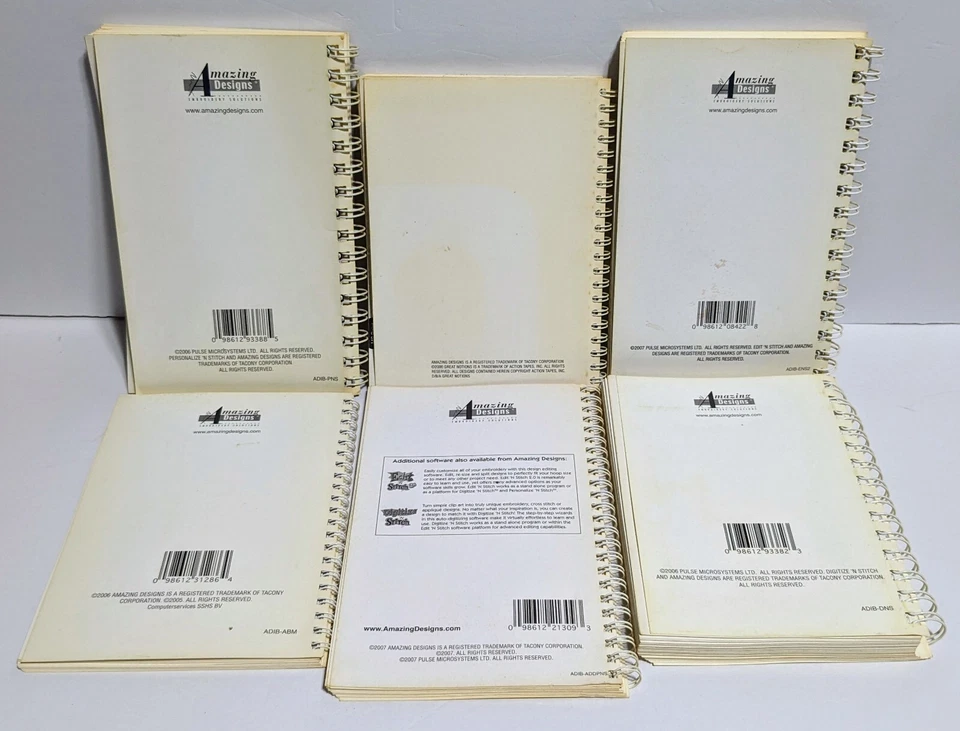 Lot of 6 Amazing Designs Embroidery Solutions Instruction Manuals *READ DESC* - Image 2 of 4