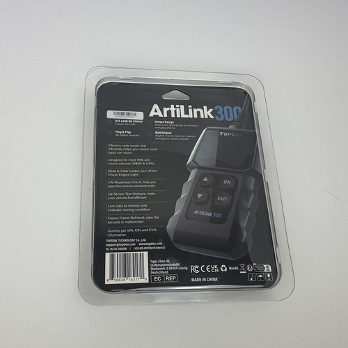 TOPDON ArtiLink 300 Automotive Engine Light Check OBD2 Scan Tool Car Code Reader - Picture 2 of 2