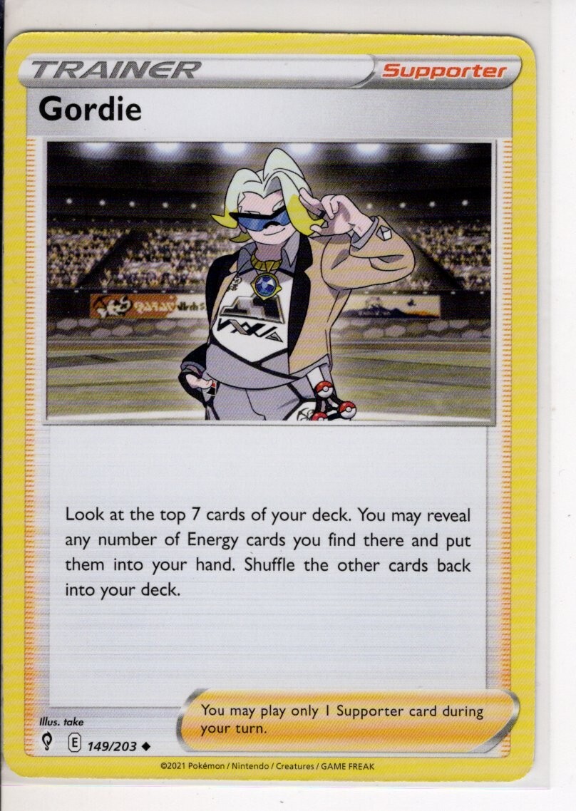 GORDIE TRAINER EVOLVING SKIES SET POKEMON CARD 149/203 NM/M | eBay