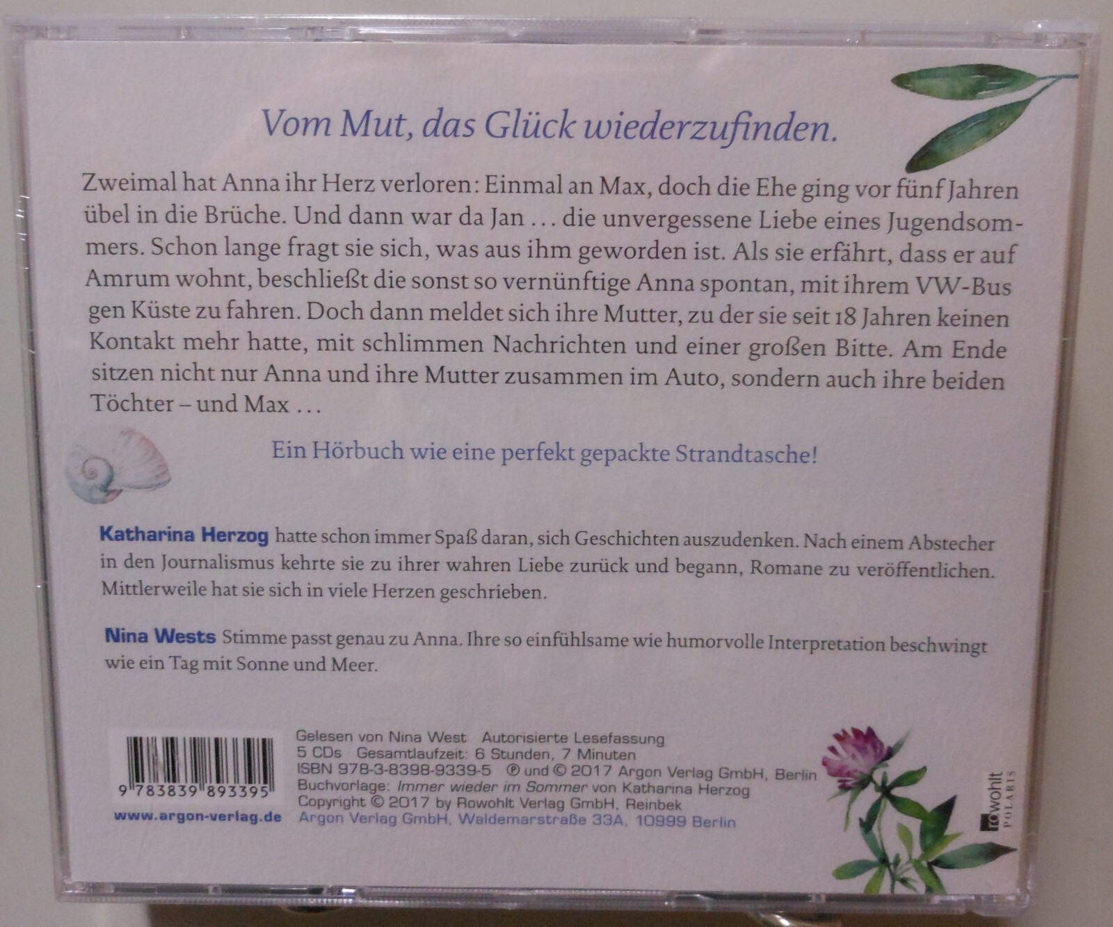 Hörbuch Roman Liebe Familie 5x CD Immer wieder im Sommer Katharina Herzog T1195 eBay