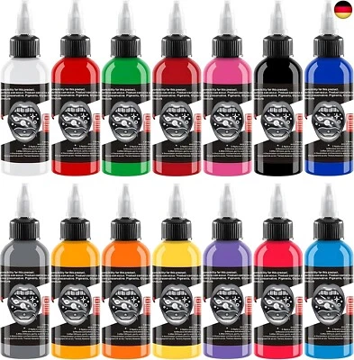 MARKE DLD DLD 14 Pieces Professional Tattoo Ink Set (1 oz 30ml/Flasche) Voller Farbe