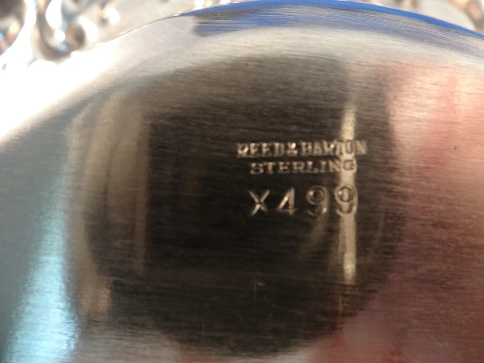 Reed & Barton Burgundy X499 sterling dish for nuts or relish, mint, orig owner - Image 4 of 4