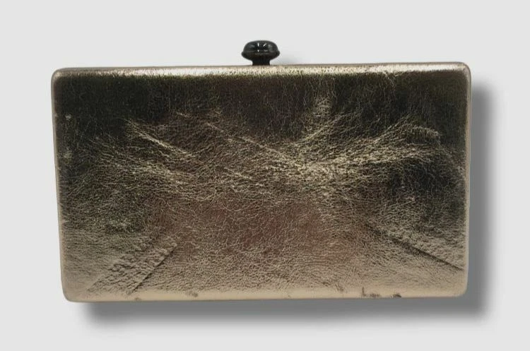 132 Neiman Marcus Women s Gold Metallic Clutch Purse Bag