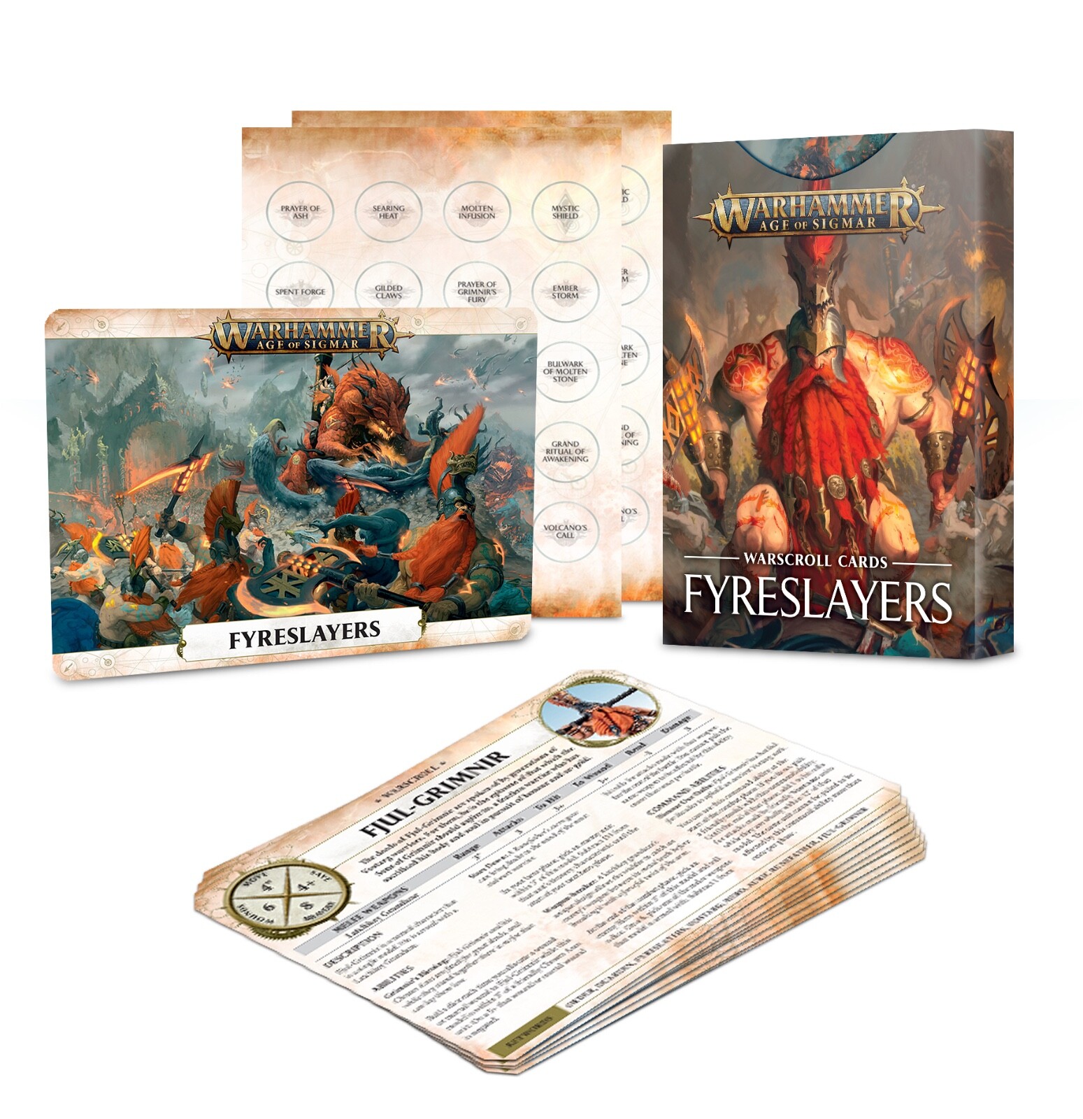 Fyreslayers Warscroll Cards - Age of Sigmar (3rd Edition) - new & sealed