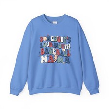 Somebody's Loud Mouth Baseball Mama  Unisex Heavy Blend™ Crewneck Sweatshirt
