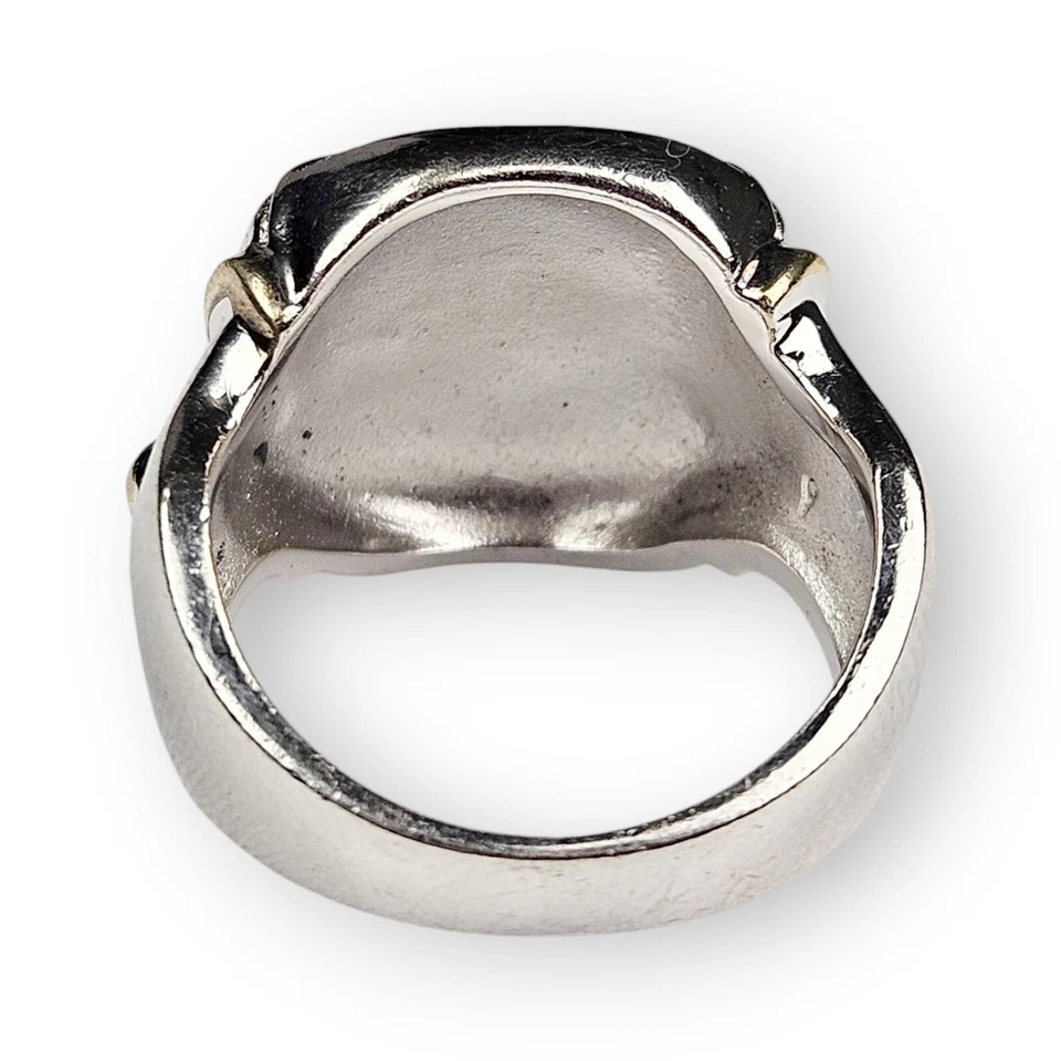 Anillo de cóctel cuadrado de ley circonita cúbica Lauren G Adams enchapado en oro de plata 925 talla 6    Foto 4 de 4