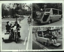 1984 Press Photo Electric vehicles to be used by ABC in televising the Olympics