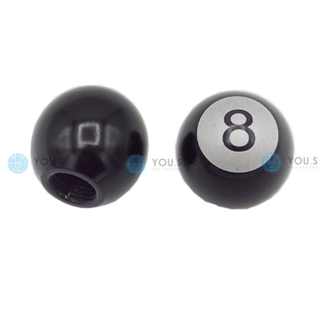 2pcs YOU.S Valve Caps Billiard Ball 8 Black for Car Truck Motorcycle Bicycle- 2pcs YOU.S Valve Caps Billiard Ball 8 Black for Car Truck Motorcycle Bicycle-