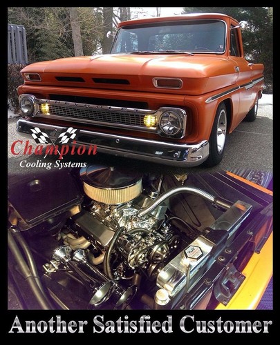 1963 1964 1965 1966 Chevy Truck C10 C20 C30 4 Row Core SubZero Radiator - Foto 3 di 9