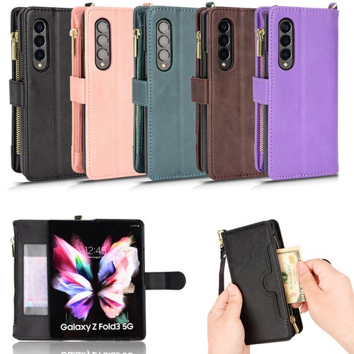 Crossbody Card Case With Long Rope Holder Flip PU Leather Phone Case - 第 1/27 張圖片