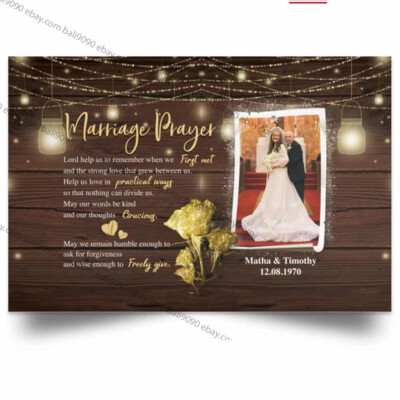 Personalized Photo Marriage Prayer Lord Help Us to Remember when We First Met...