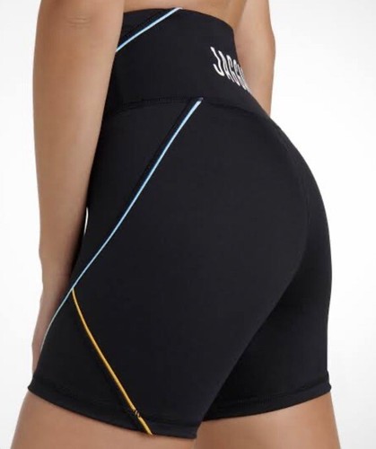 Jaggad High Waist Black Bike Shorts Coloured Seams SZ XXXL BNWT NEW Active Wear