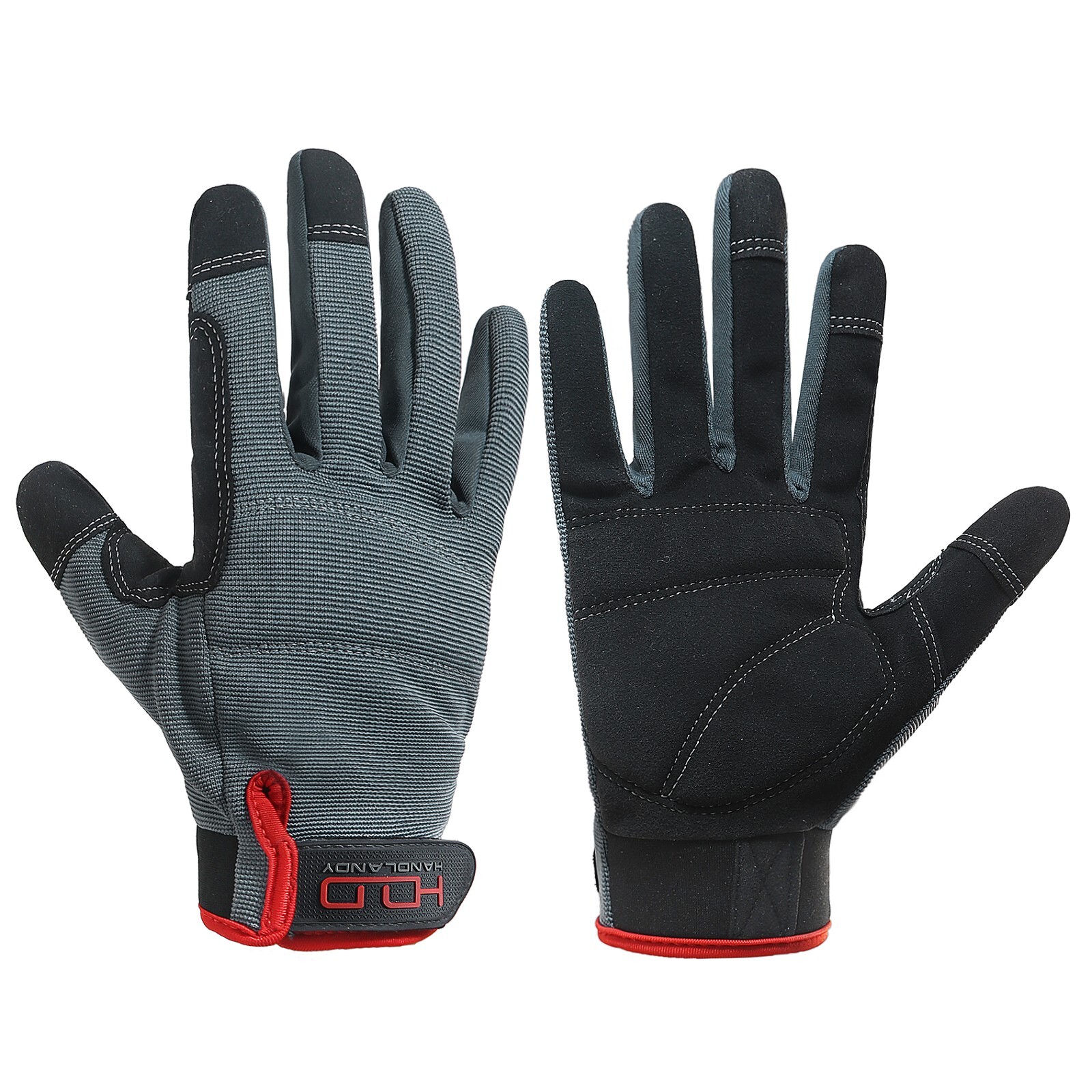 HANDLANDY Durable Work Gloves for Men & Women - Utility Mechanic Grip