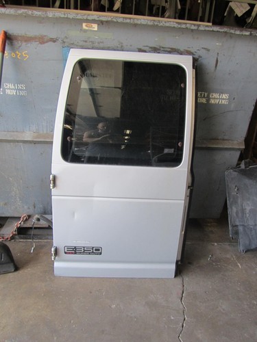 92-07 FORD E350 VAN Left Driver Rear Back Door Silver Metallic LOCAL PICKUP ONLY