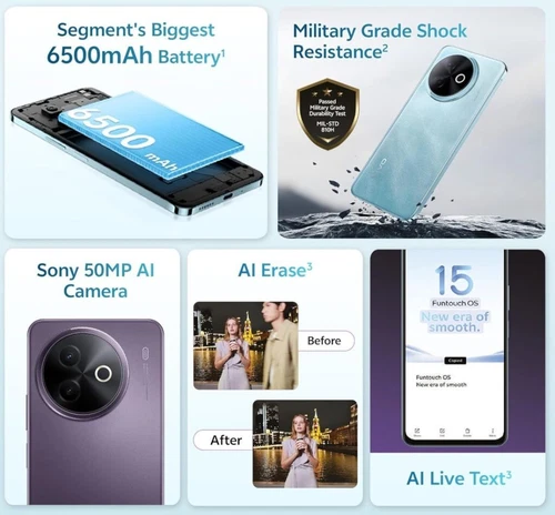 Vivo Y39 5G 6.68"IPS 8/256GB 50MP GLOBAL VERSION SD4Gen2 6500mAh By FedEx - Picture 3 of 6