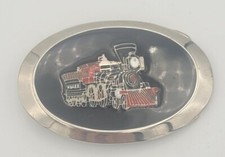 Western  Atlantic Railroad Enameled Chrome Belt Buckle Train Engine Locamotive
