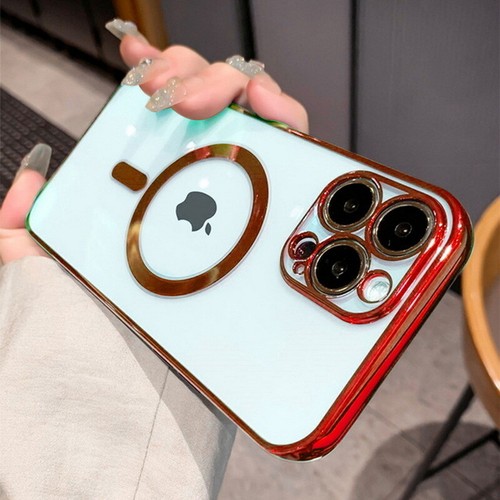 Funda magnética transparente con revestimiento magsafe para iPhone 15 14 13 12 11 Pro Max XS X - Imagen 26 de 29
