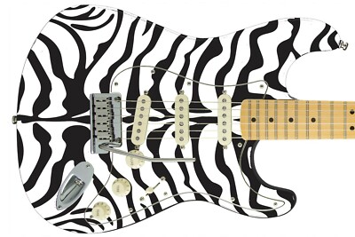 Pellicola Adesiva Per Chitarra – Skin White Tiger Stripes Versione E