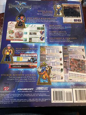 Kingdom Hearts Official Strategy Guide Book PS1 Poster Most