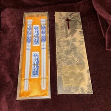Beautiful pair porcelain chopsticks New