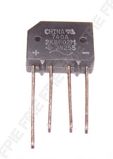 2KBP02M 200V, 2A Compact Bridge Rectifier by General Semi
