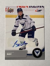 2021-22 UD CHL Autographs JOSHUA ROY Canadiens Rookie SP Card# 12