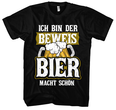 Bier macht schön T-Shirt Sprüche Mallorca Party tshirt Saufen Alkohol Beer