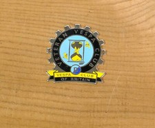 Veteran Vespa Club Of Britain Scooter Enamel Badge Rare Vintage