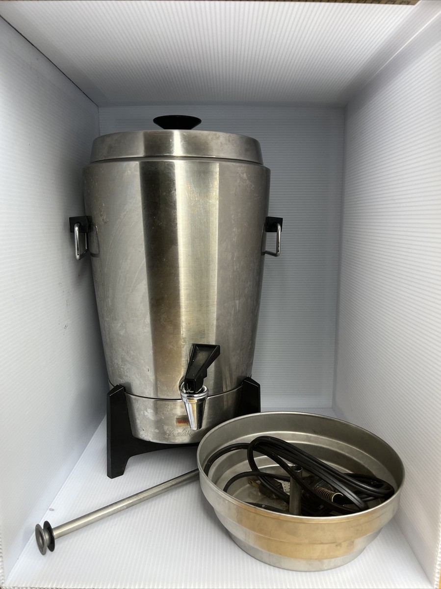 Vintage WEST BEND 30 Cup Stainless Steel Coffee Maker Party Perk With Box