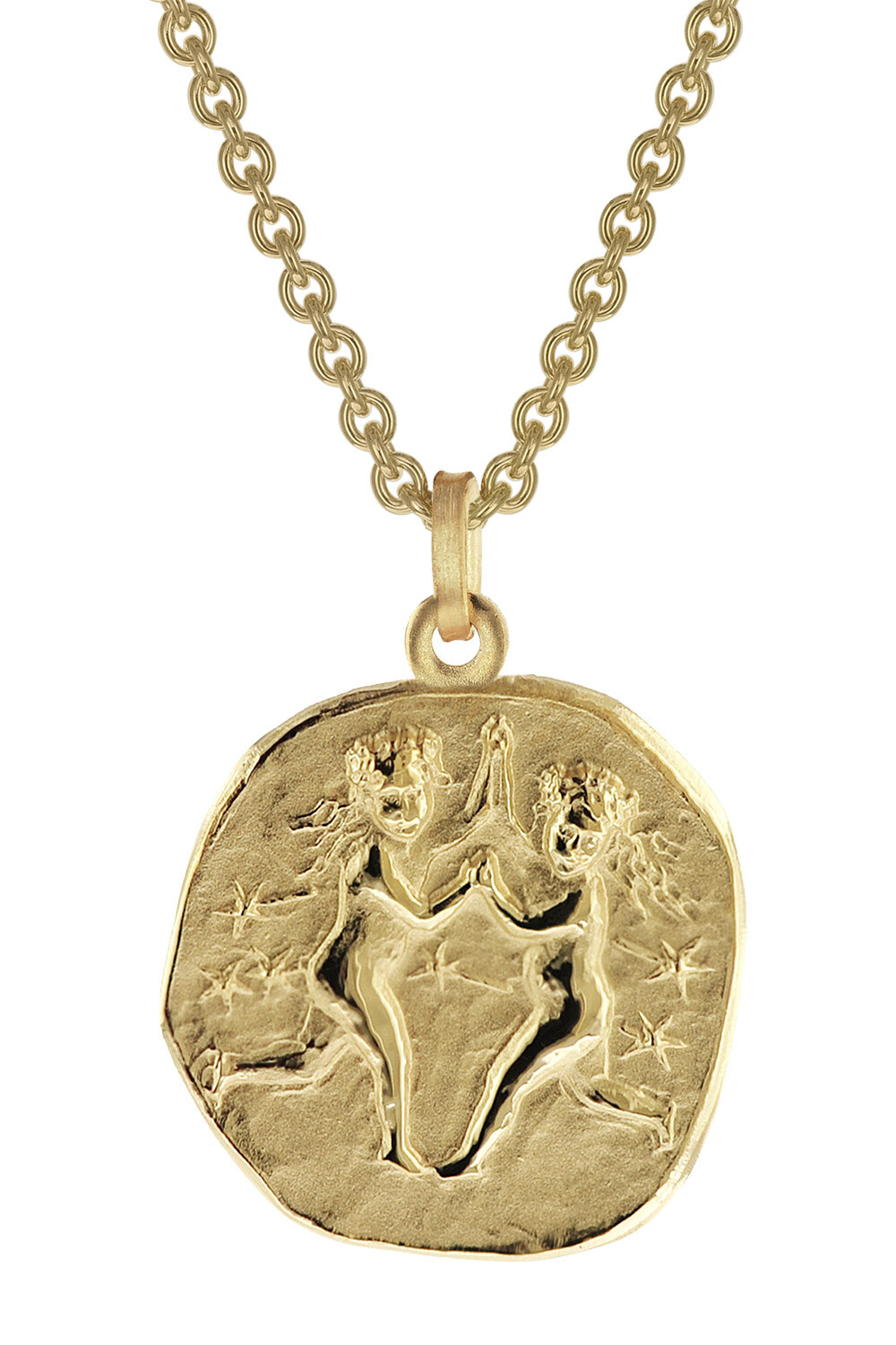 TRENDOR Schmuck Zwilling Sternzeichen 20 mm Herrenkette Gold auf Silber 39070- 17590₽