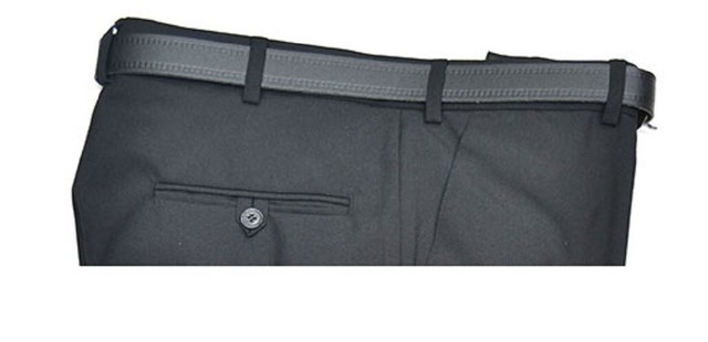 Negro Viscosa Poliéster DURA PRESS Pantalón Cintura 32 "(81 CM) -157cm (157CM)