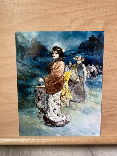 Procession characters in Japanese costume. François-Clément Sommier Print - Picture 2 of 4