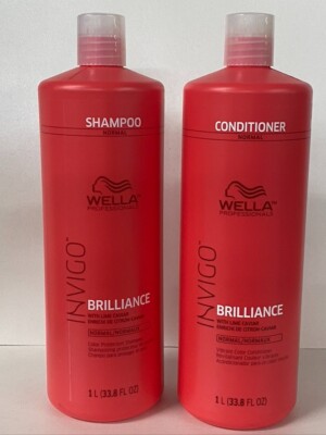 Wella Invigo Brilliance Liter Duo Shampoo + Conditioner - Normal / Fine Hair