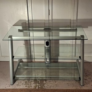Bell'O Tempered Glass Stand For Up To 60 Inch TVs- Local Pickup in Lake Cnty, IL
