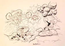 Teen Titans GO ! ~Joe STATON~ Team in ACTION ! SPLASH