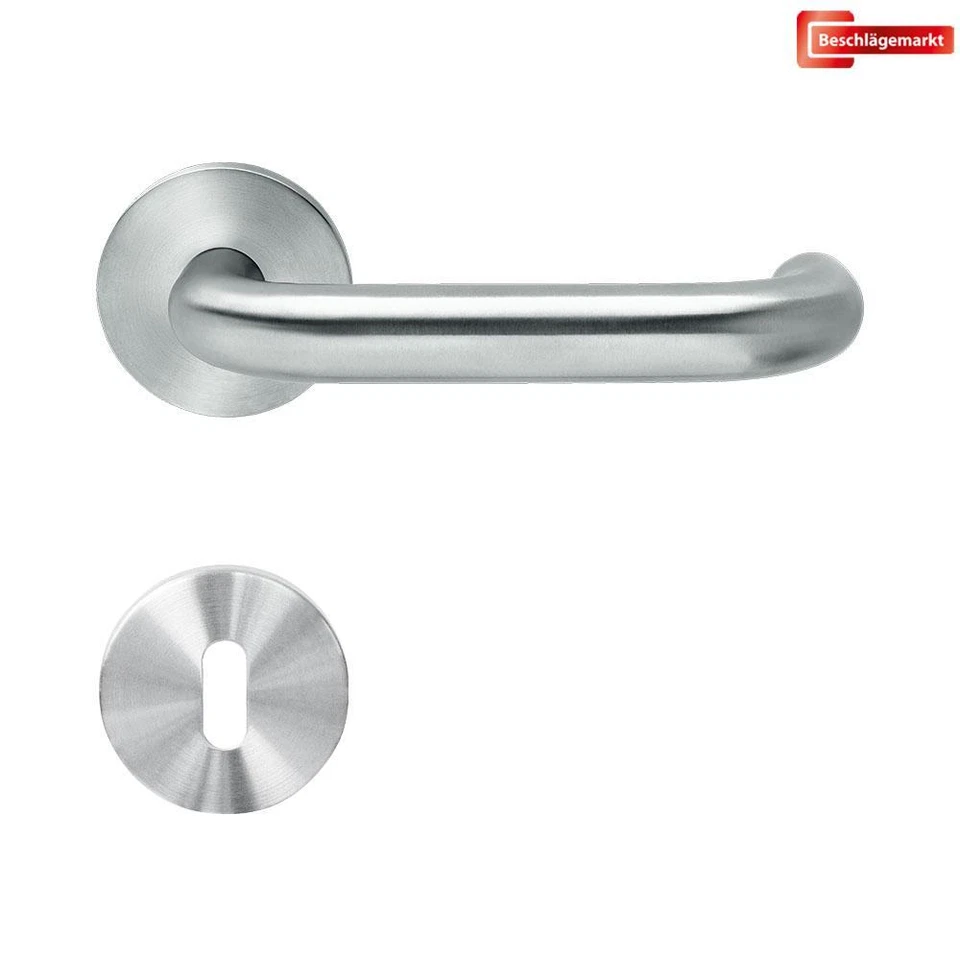 Karcher Türdrücker-Rosetten-Garnitur E200 SlimStyle Edelstahl matt BB Türgriff