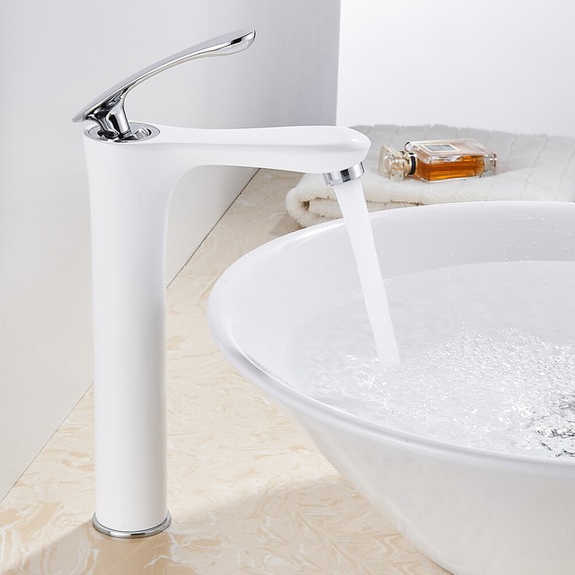 Bathroom Basin Mixer Taps Tall Counter Top Brass White Tap With Chrome Handle Fm For - Best Bathroom Basin Mixer Taps Bathroom Basin Mixer Taps Tall Counter Top Brass White Tap With Chrome Handle Fm For - Best Bathroom Basin Mixer Taps
