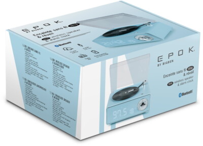 Bigben Bluetooth portabler Lautsprecher EPOK Plattenspieler Look blau AU389395