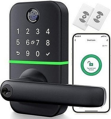 Kucacci Smart Door Lock with Handle Keyless Entry Fingerprint Keypad #R050
