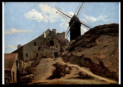Postcard Corot's ''Le Moulin de la Galette'' - Geneva, Switzerland