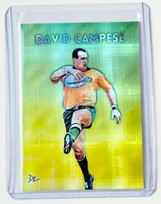 David Campese Limited Edition Artist Signed "Australia Rugby" Refractor Card 1/1