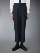 Thom Browne Pinstripe High Twist Wool Trouser Men 2/Women 42