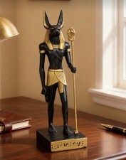 Egyptian Anubis Statue Resin Art Craft,Retro Dog God Figerine Ancient Egypt