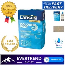 Larsen Colourfast 360 Tile Grout 10kg – Silver Grey Quick-Dry for Indoor/Outdoor