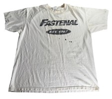 Vintage Y2K FASTENAL T Shirt Sz XL Distressed Workwear Hardware Shop Anvil Tee