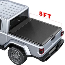 5Ft Tonneau Cover Truck Bed Cover Hard Retractable For 2020-2025 Jeep Gladiator