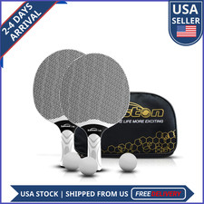Senston Table Tennis Racket Set Professional Ping Pong Paddle Set 3 Balls Compos