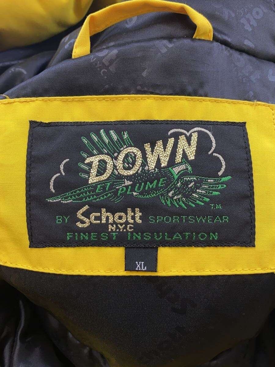 Schott XL Down Jacket Polyester Yellow Plain - image 3
