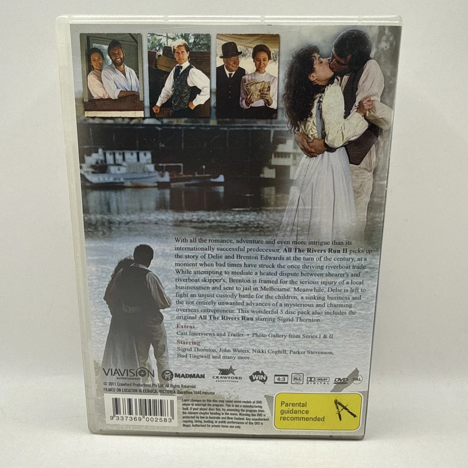 All The Rivers Run 1 & 2 DVD Region 4 Australian Drama miniseries John Waters - Image 2 of 4